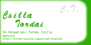 csilla tordai business card